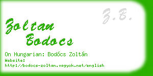 zoltan bodocs business card